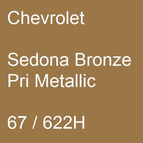 Chevrolet, Sedona Bronze Pri Metallic, 67 / 622H.